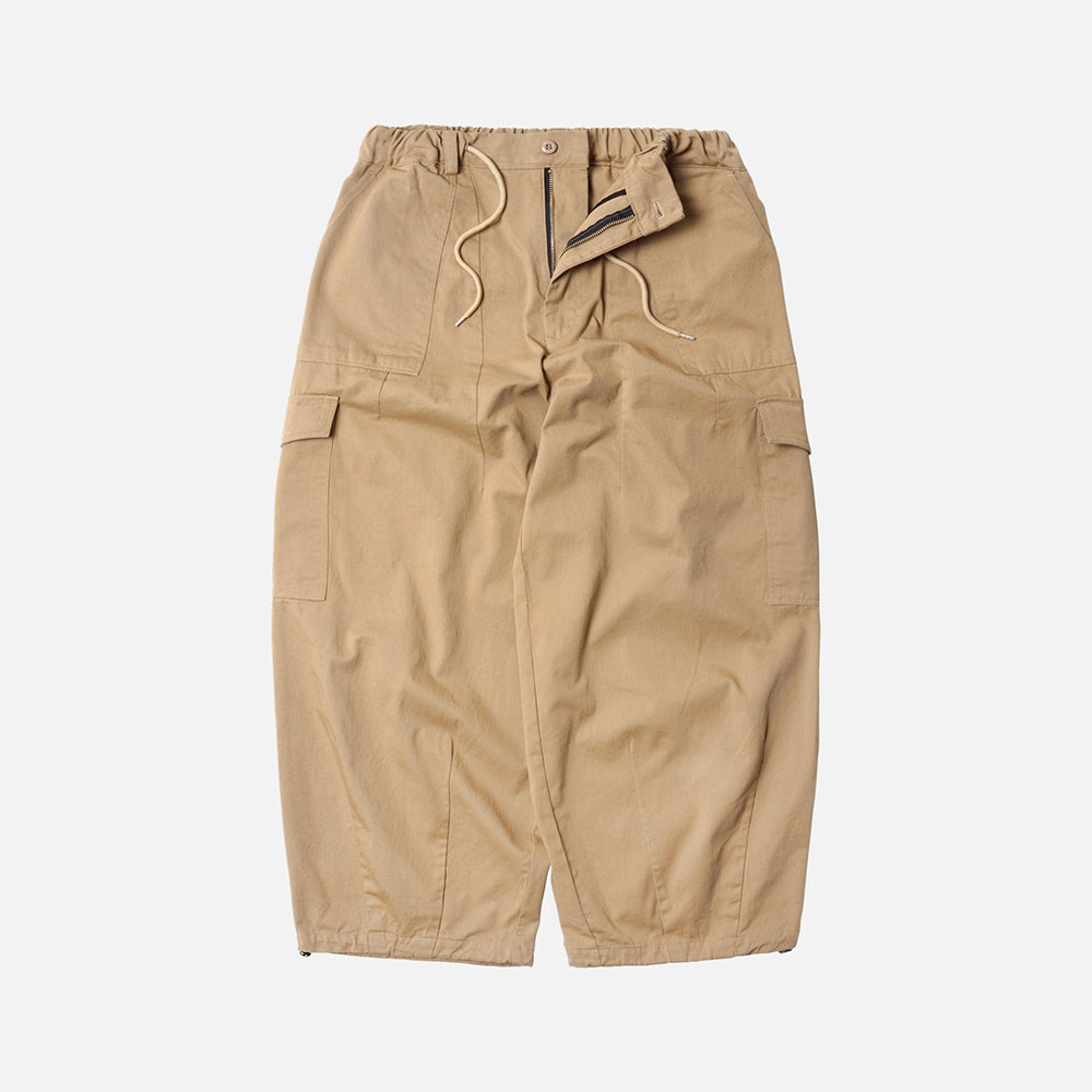 TWILL CARGO BALLOON PANTS - BEIGE - THE GREAT DIVIDE