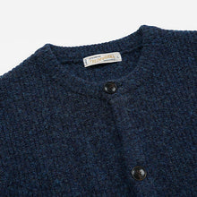 Load image into Gallery viewer, BRUSHED WOOL ROUND CARDIGAN - INDIGO