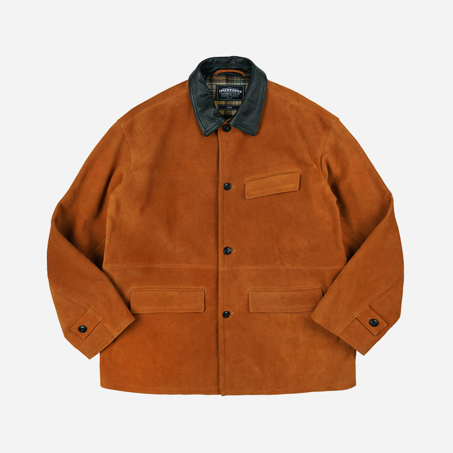 FRENCH SHOULDER “GARMENT-DYED” CAR COAT SUEDE FRENCH CAR COAT - CAMEL - THE GREAT DIVIDE – Frizmworks