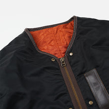 Load image into Gallery viewer, REVERSIBLE MA-1 LINER JACKET - BLACK