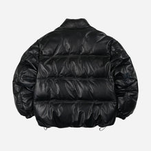 Load image into Gallery viewer, SNOWDON LEATHER DOWN JACKET - BLACK