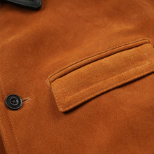 Load image into Gallery viewer, SUEDE FRENCH CAR COAT - CAMEL