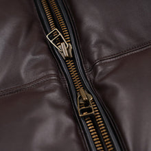 Load image into Gallery viewer, SNOWDON LEATHER DOWN JACKET - BROWN