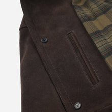 Load image into Gallery viewer, SUEDE FRENCH CAR COAT - DARK BROWN