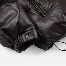 Load image into Gallery viewer, SNOWDON LEATHER DOWN JACKET - BROWN