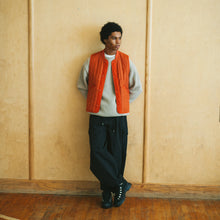 Load image into Gallery viewer, STRIPE QUILT MIL LINER VEST - ORANGE