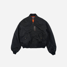 Load image into Gallery viewer, Nylon Flight Jacket - Black