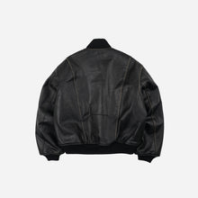 Load image into Gallery viewer, Patina Cowhide Tanker Jacket - Washed Black