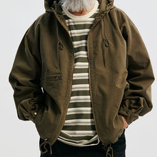 Load image into Gallery viewer, SAILING HOODED PARKA JACKET - OLIVE