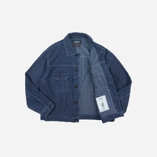 Load image into Gallery viewer, Sashiko Denim Trucker Jacket - Indigo