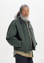 Load image into Gallery viewer, Heavy Canvas Destroyed Work Jacket - Olive