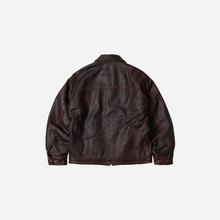 Load image into Gallery viewer, Destroyed Cowhide Leather Jacket - Brown