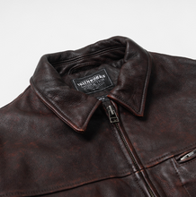 Load image into Gallery viewer, Destroyed Cowhide Leather Jacket - Brown