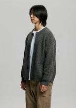 Load image into Gallery viewer, Brushed Wool Round Cardigan - Brown