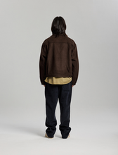 Load image into Gallery viewer, Solid Wool Trucker Jacket - Brown