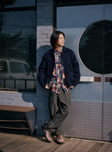 Load image into Gallery viewer, Double Pocket Coverall Jacket - Sashiiko Indigo
