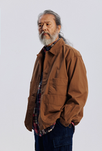 Load image into Gallery viewer, Double Pocket Coverall Jacket - Brown