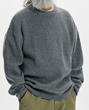 Load image into Gallery viewer, PATCH ROUND PULLOVER KNIT - GREY