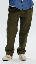 Load image into Gallery viewer, WASHED OFFICER CHINO PANTS - OLIVE