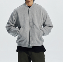 Load image into Gallery viewer, SWEAT VARSITY JACKET - GRAY