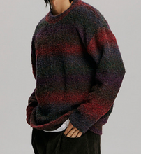 Load image into Gallery viewer, GRADATION BOUCLE KNIT - PURPLE MIX