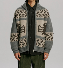 Load image into Gallery viewer, THUNDERBIRD COWICHAN CARDIGAN - GREY