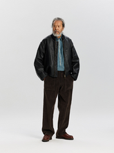 Load image into Gallery viewer, Patina Cowhide Tanker Jacket - Washed Black
