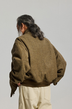 Load image into Gallery viewer, Wool Flight Jacket - Moss Green