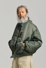 Load image into Gallery viewer, Nylon Flight Jacket - Olive