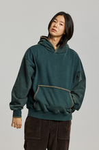 Load image into Gallery viewer, Needle Stitch Pullover Hoody - Vintage Green