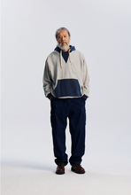 Load image into Gallery viewer, Colour Block Pocket Hoody - Navy