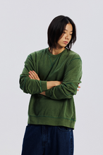 Load image into Gallery viewer, Cover Stitch Vintage Sweatshirt - Green