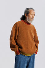 Load image into Gallery viewer, Rollneck Ringer Knit - Orange