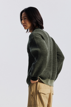 Load image into Gallery viewer, Rollneck Ringer Knit - Olive