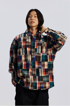 Load image into Gallery viewer, Madras Patchwork Relaxed Shirt - Beige