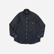 Load image into Gallery viewer, Utility Flap Pocket Denim Work Shirt - Indigo