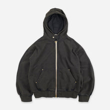 Load image into Gallery viewer, VINTAGE DYEING HOODED ZIP PARKA - BLACK/BROWN