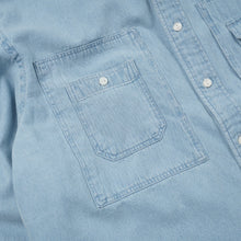 Load image into Gallery viewer, BLEACHED UTILITY SHIRT - LIGHT BLUE