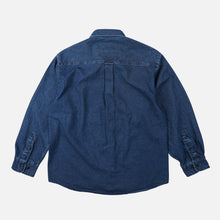Load image into Gallery viewer, BLEACHED DENIM UTILITY SHIRT - INDIGO