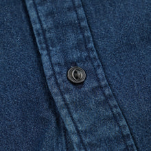 Load image into Gallery viewer, BLEACHED DENIM UTILITY SHIRT - INDIGO