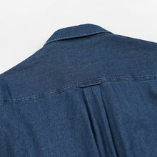 Load image into Gallery viewer, BLEACHED DENIM UTILITY SHIRT - INDIGO