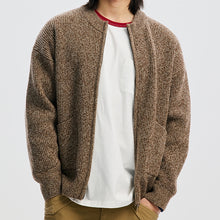 Load image into Gallery viewer, TWEED ZIP UP CARDIGAN - BROWN