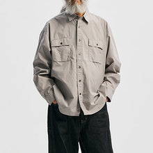 Load image into Gallery viewer, CIGARETTE POCKET TYPEWRITER SHIRT - MUD