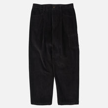 Load image into Gallery viewer, CORDUROY WIDE ONE TUCK PANTS - CHARCOAL