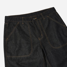 Load image into Gallery viewer, CP WIDE DENIM PANTS - BLACK