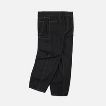 Load image into Gallery viewer, CURVED DENIM PANTS - BLACK