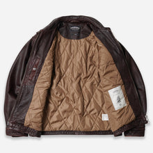 Load image into Gallery viewer, DESTROYED COWHIDE LEATHER JACKET - BROWN