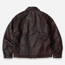 Load image into Gallery viewer, DESTROYED COWHIDE LEATHER JACKET - BROWN