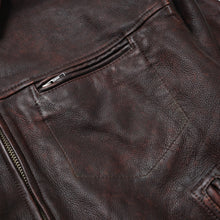 Load image into Gallery viewer, DESTROYED COWHIDE LEATHER JACKET - BROWN