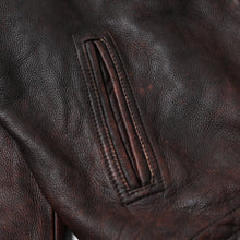 Load image into Gallery viewer, DESTROYED COWHIDE LEATHER JACKET - BROWN